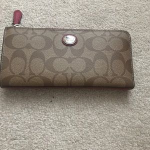 **New Condition** Burgundy and Brown Coach Wallet